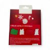 Picture of Make your own Christmas cards craft kit (makes 4) snowman and tree shaped New