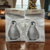 Picture of 10 x Christmas Gift Tags Penguin gift tags with silver twine bb3