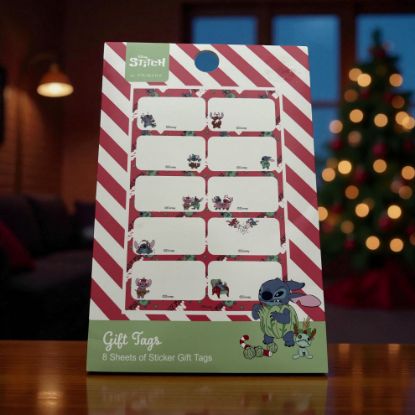 Picture of 80 x disney lilo & stitch christmas gift tags sticky labels NEW Lot G
