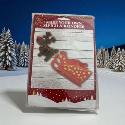 Picture of make your own foam Christmas  sleigh and reindeer  Childrens Christmas Craft