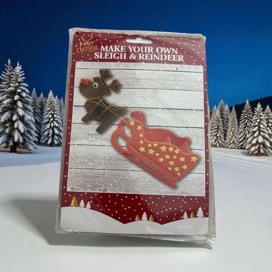 Picture of make your own foam Christmas  sleigh and reindeer  Childrens Christmas Craft