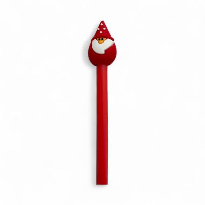 Picture of red Novelty rubber topped Christmas Gonk pen Gonk  ballpoint pen  New