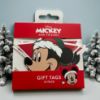 Picture of 10 FOIL GIFT TAGS Disney Mickey Mouse FACE CHRISTMAS GOLD TIE star shaped red star shaoed in santa hat