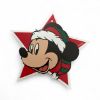 Picture of 10 FOIL GIFT TAGS Disney Mickey Mouse FACE CHRISTMAS GOLD TIE star shaped red star shaoed in santa hat