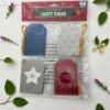 Picture of 40 x Christmas Gift tags   blue "for you" silver with starssilver with white star and red with white merry xmas gold twine