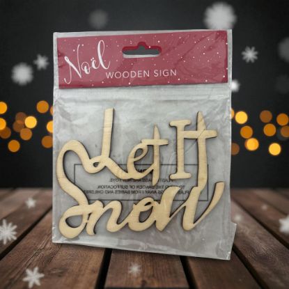 Picture of Wooden Let It Snow sign Christmas Wooden Sign NEW
