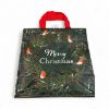 Picture of Christmas Robin  Tote Bag Robin Christmas Wreath Design Large