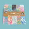 Picture of Crafty Things Creative Paper Pad 6 x 6" 20 Sheets 10 designs dark bluer gold stars