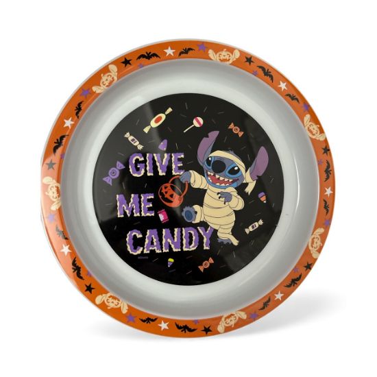 Picture of Disney Stitch halloween plate give me candy halloween stitch plate 21 cm