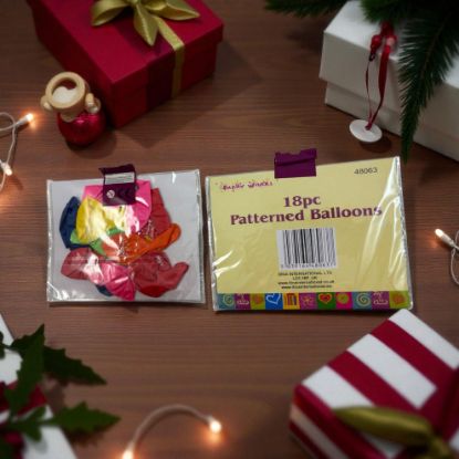 Picture of 18 x Merry Christmas balloons Printed Balloons  Printed Christmas Balloons New