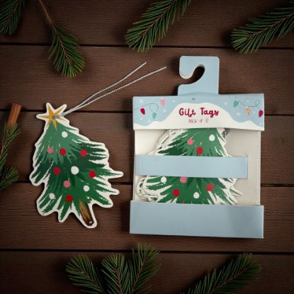 Picture of 12 x Christmas Tree Gift tags New Christmas gift tags decorated tree