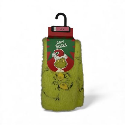 Picture of The Grinch Ladies Cosy Socks festive Christmas Gift Novelty Uk 3-7