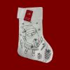 Picture of colour your own christmas stocking Felt stocking Reindeer or Santa Design New