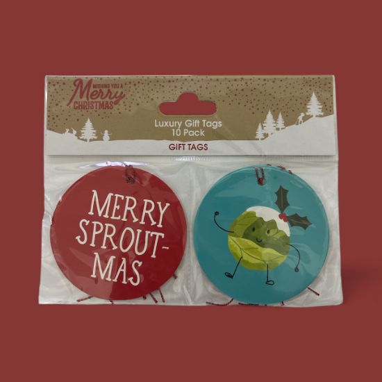 Picture of 10 x Christmas Gift Tags Christmas sprout designs New Merry Sproutmas
