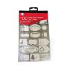 Picture of 100 x Christmas Foiled  Gift Tag Sticky labels in gold & silver designs XAGJGT21