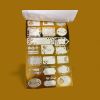 Picture of 100 x Christmas Foiled  Gift Tag Sticky labels in gold & silver designs XAGJGT21