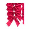 Picture of 12 x red velvet bows christmas velvet bows black card backing , gold in middle