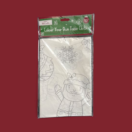 Picture of Kids Colour Your Own Christmas Tablecloth 130 x 175 cm NEW