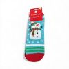 Picture of 1 pair Christmas Socks one size blue snpwman design