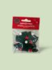 Picture of 12 x Christmas Felt Holly Embellishments: Dark green New