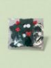 Picture of 12 x Christmas Felt Holly Embellishments: Dark green New
