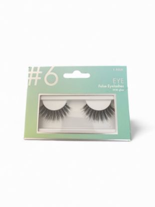 Picture of #6 False Eyewlashes with Glue New boxed 1 pair