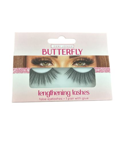 Picture of DEMI JONES FALSE EYELASHES w/ GLUE BUTTERFLY Lengthening Lashes