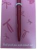 Picture of dark pink  bow Pen Novelty pink bow pen New