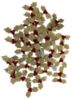 Picture of 50  x gold christmas holly leaves with berry Embellishments Sparkly Holly