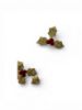 Picture of 50  x gold christmas holly leaves with berry Embellishments Sparkly Holly