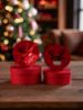 Picture of 4 x Christmas Red Christmas Drink Coasters Reindeer laser cut shape New
