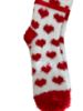 Picture of Valentines day socks Ladies cosy socks for valentiones white with red hearts UK 4-6 New