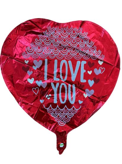 Picture of I Love you Foil Balloon Valentines day gift I love you balloon New Large design A Red