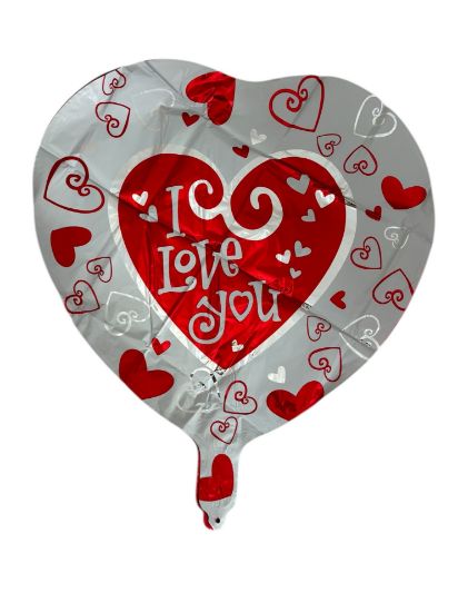 Picture of I Love you Foil Balloon Valentines day gift I love you balloon New Large design C White