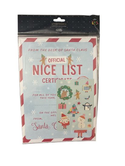 Picture of Christmas Letter to  Santa poack with stickers letters and envelope