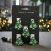 Picture of 5 x Christmas gift  present toppers wooden christmas trees pegs New