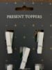 Picture of 5 x Christmas gift  present toppers wooden christmas trees pegs New