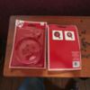 Picture of twin pack coffee stencil 2 x love hearts and I love you red coffee stencil
