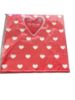 Picture of 20 x square valentines day napkins red with white hearts 20 pack