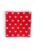 Picture of 20 x square valentines day napkins red with white hearts 20 pack