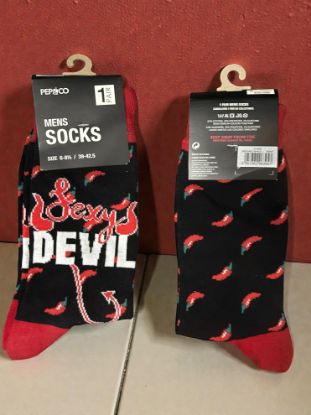 Picture of Valentines Day Mens Socks Size 6-8.5 UK NEW Sexy Devil Socks