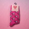 Picture of gift for her valentines day Heart Socks Ladies Socks UK 4-7 pink hearts