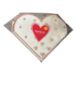 Picture of 20 x heart shaped napkins WHITE WITH ROSE GOLD EDGE  Valentines day napkins