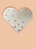 Picture of 20 x heart shaped napkins WHITE WITH ROSE GOLD EDGE  Valentines day napkins