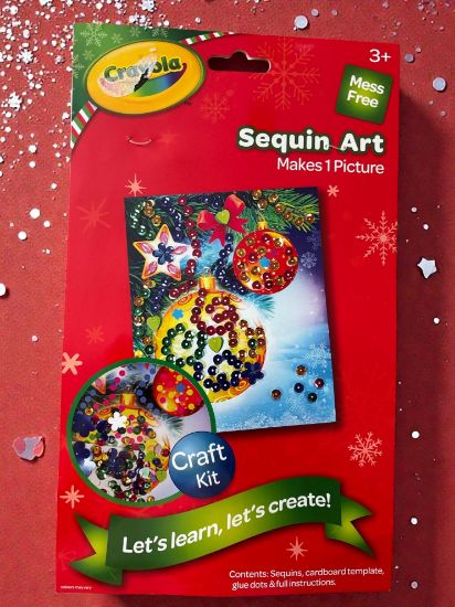 Picture of Crayola Christmas Sequin Art makes 1 picture New