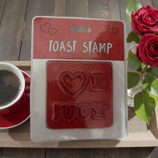 Picture of I Love You Toast Stamp Valentines day toast stamp New