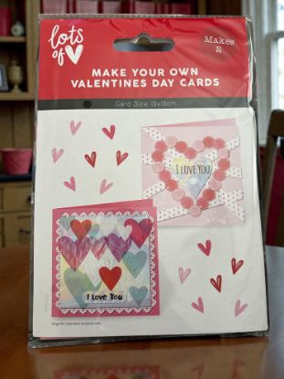 Picture of make your own valentines day cards 2 x craft I love you cards