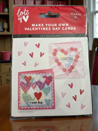 Picture of make your own valentines day cards 2 x craft I love you cards