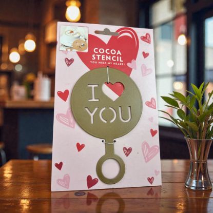 Picture of valentines day Coffee Stencil gift i ❤️ you coffee stencil coffee art cocoa NEW