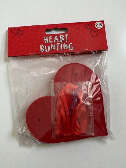 Picture of Valentine's Felt Heart Bunting 2.5M heart banner 2.5m  Valentines day Heart Banner Decoration
